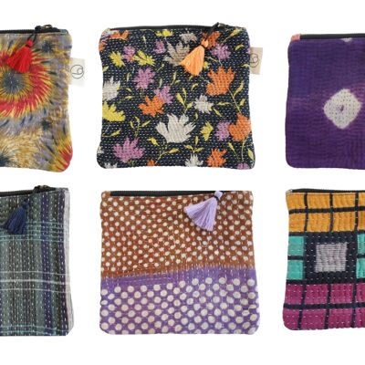 Juego de 6 bolsas kantha N°51