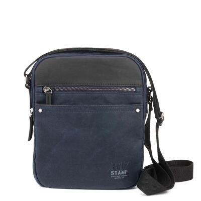 Borsa a tracolla STAMP ST1823, uomo, tela cerata, blu