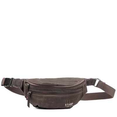 STAMP ST1830 waist bag, men, waxed canvas, gray