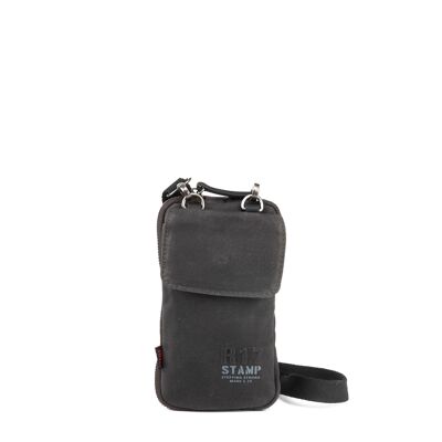 STAMP ST1831 mobile phone holder, men, waxed canvas, gray