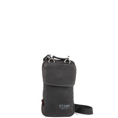 STAMP ST1831 mobile phone holder, men, waxed canvas, gray