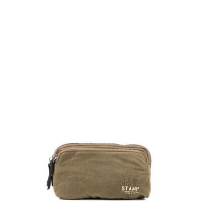 STAMP ST1832 mobile phone holder, man, waxed canvas, khaki color
