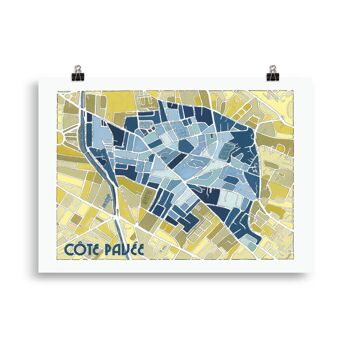 AFFICHE illustration du Plan du Quartier CÔTE-PAVÉE, TOULOUSE 5