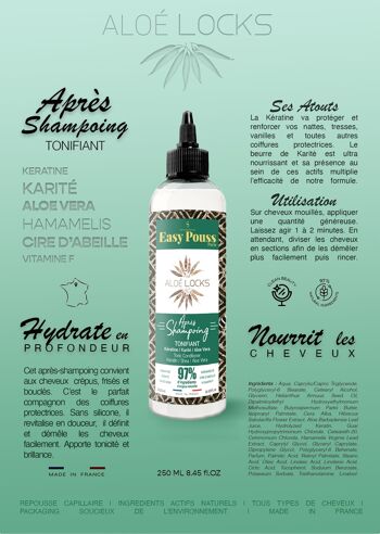 Après Shampoing Tonifiant - ALOE LOCKS - 250 ml 2