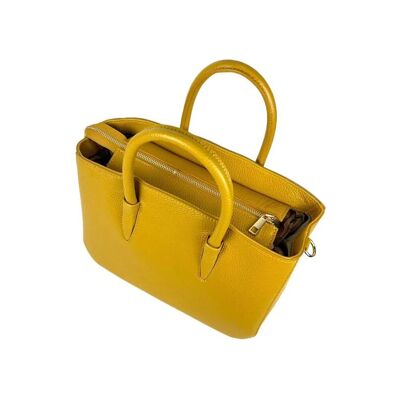 Spacious Italian Leather Tote Bag for Women with Interior Pockets