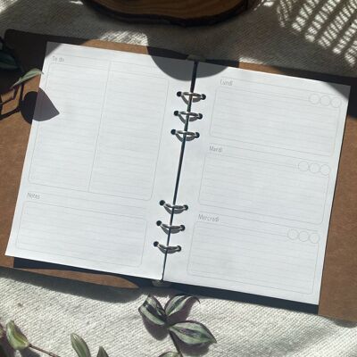 Eco-designed and refillable perpetual diary - Premium washable paper cover