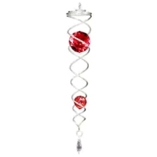 Silver - Red Crystal Tail