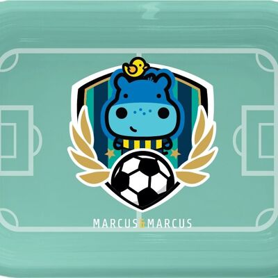 Marcus & Marcus Fiambrera de acero inoxidable de 2 niveles - Fútbol