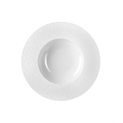 Baghera Blanc - Box of 6 deep plates with wing-MEDARD DE NOBLAT