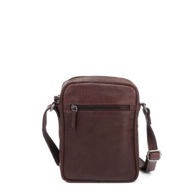 STAMP ST3024 shoulder bag, man, leather, brown