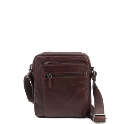 STAMP ST3025 shoulder bag, man, leather, brown