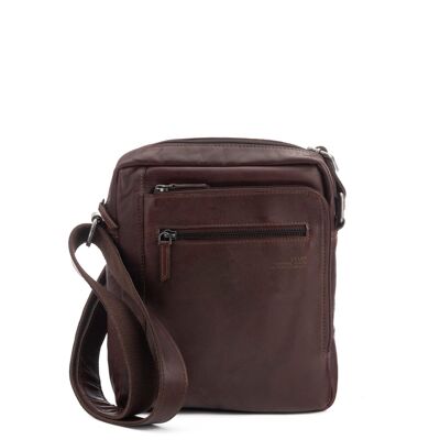 STAMP ST3026 shoulder bag, man, leather, brown