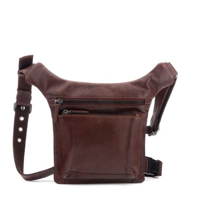 STAMP ST3027 Gürteltasche, Herren, Leder, braun