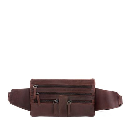 STAMP ST3028 sac banane, homme, cuir, marron