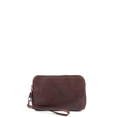 STAMP ST3030 toiletry bag, man, leather, brown