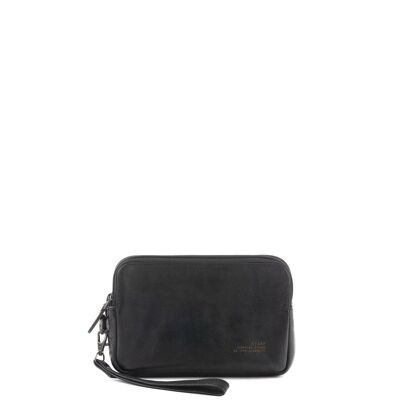 STAMP ST3030 toiletry bag, man, leather, black