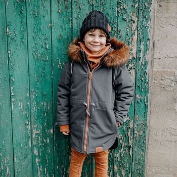 VESTE D'HIVER ENFANT noir poussiéreux 3