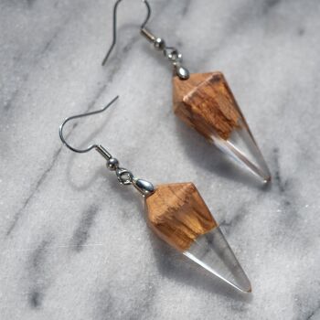 Boucles d'oreilles en bois d’olivier 2