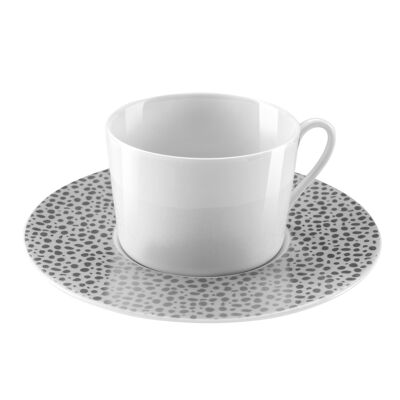 Baghera Platinum - Set of 6 tea cups and saucers-MEDARD DE NOBLAT