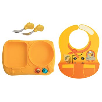 Marcus & Marcus Creativeplate Ensemble de repas pour tout-petits « Petit Chef » – Lola 1