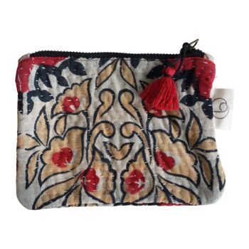 Set de 6 petites pochettes en kantha N°50 3