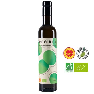 Huile d'olive biologique Terre Ducru Fruité Vert AOP Les Baux-de-Provence