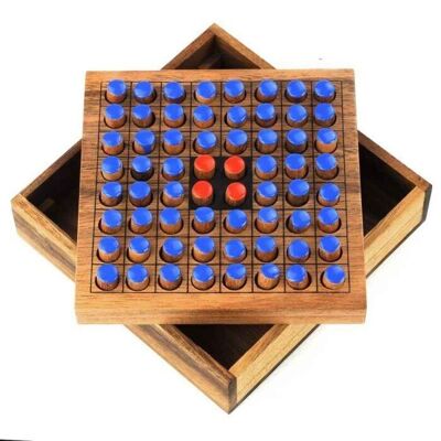 Logic Giochi Gioco da tavolo in legno Otello, LG104, 14,5×14,5x4 cm