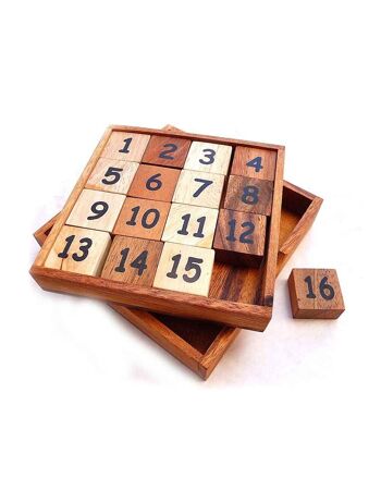 Logic Giochi Puzzle 2 en 1 en Bois 15+16, LG125, 12x12x3cm 1