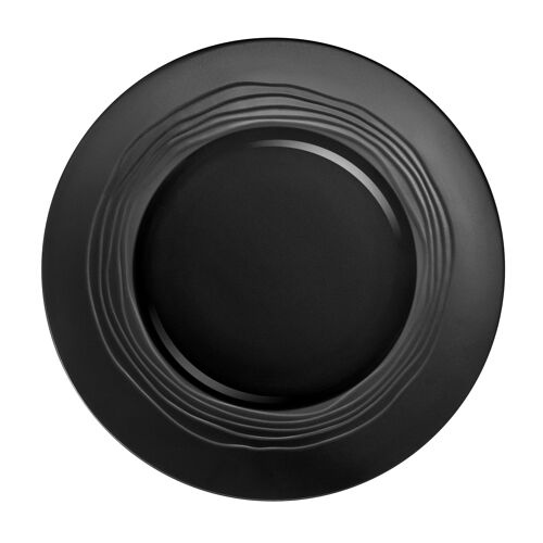 Escale Noir - Coffret 6 assiettes plates-MEDARD DE NOBLAT