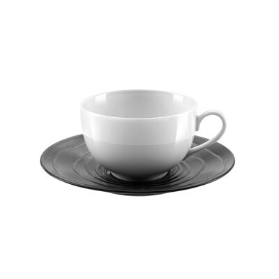 Escale Noir - Set of 6 coffee cups and saucers-MEDARD DE NOBLAT