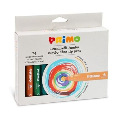 Primo 24 Jumbo Fibre Tipped Pens