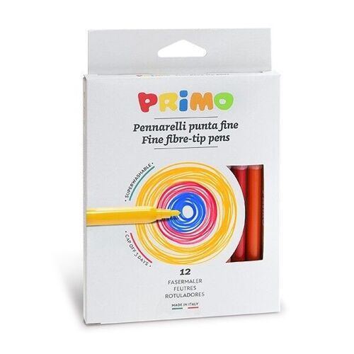 Primo 12 Fine Tip Felt Pens