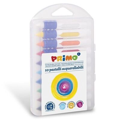 Water-soluble wax crayons 10 colours