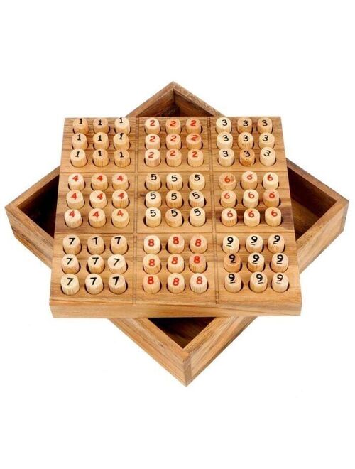 Logica Giochi Houten Bordspel Sudoku, LG131, 16x16x4,5cm