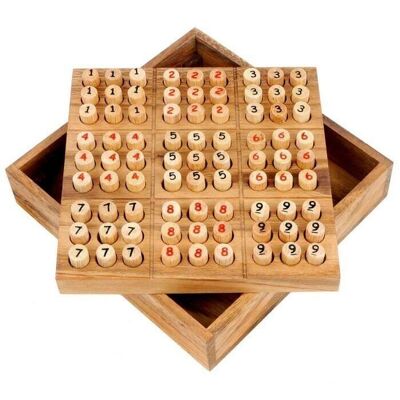 Logic Giochi Jeu de société en bois Sudoku, LG131, 16x16x4,5 cm