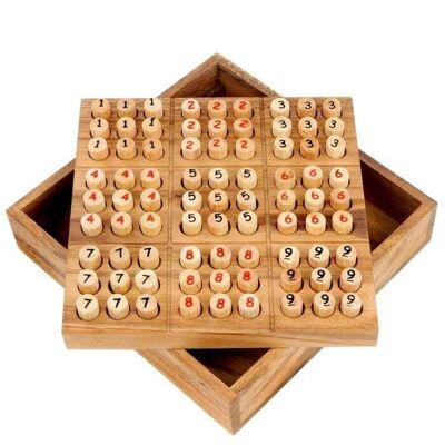 Logic Giochi Wooden Board Game Sudoku, LG131, 16x16x4.5cm