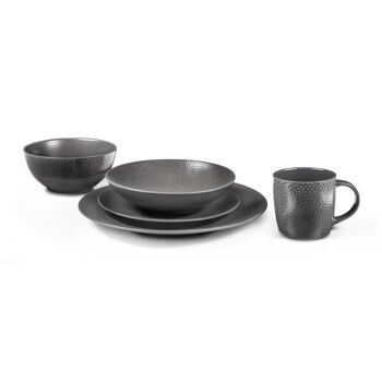 Stone Gris - Coffret 6 assiettes salade et pâtes-MEDARD DE NOBLAT 2