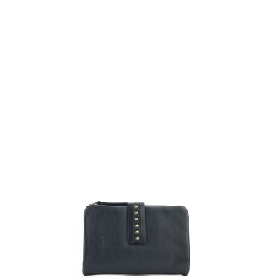 STAMP ST12101 portefeuille, femme, cuir lavé, noir
