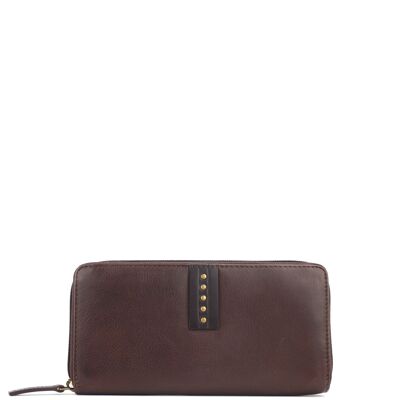 STAMP ST12103 wallet, women, washed leather, brown