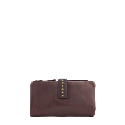 STAMP ST12104 wallet, women, washed leather, brown