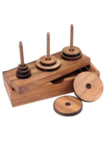 Logica Giochi Tour en Bois de Hanoï, LG299, 8,5 × 21,5 x 4 cm 2