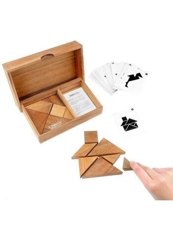 Logic Giochi Jeu en bois Double Tangram, LG301, 20x12x4cm 2