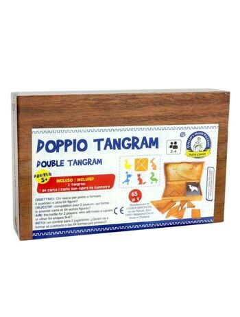 Logic Giochi Jeu en bois Double Tangram, LG301, 20x12x4cm 4