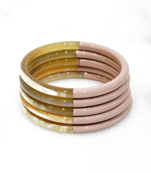 Bracelet coloré en corne véritable - Couleur 4036C