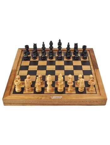 Logica Giochi Échecs et Backgammon en Bois en 1 Jeu de Voyage, LG610, 32x16x9cm 2