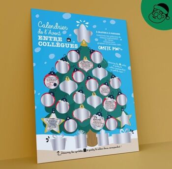 Kit implantation Noël : calendriers de l'Avent à gratter 2