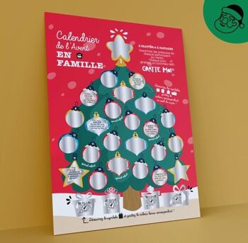 Kit implantation Noël : calendriers de l'Avent à gratter 4