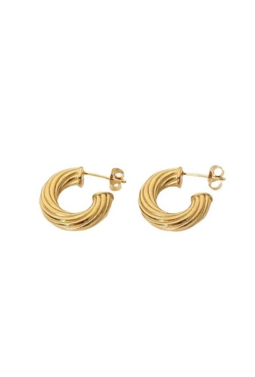 Paire de boucles Kory acier inoxydable