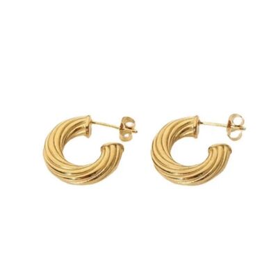 Paire de boucles Kory acier inoxydable