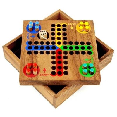 Logic Giochi Gioco da tavolo in legno per uomo "Non preoccuparti", LG620, 14x14x4 cm